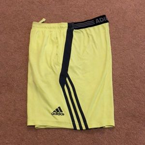 Adidas ClimaLite Shorts Green/Black/Grey Sz M